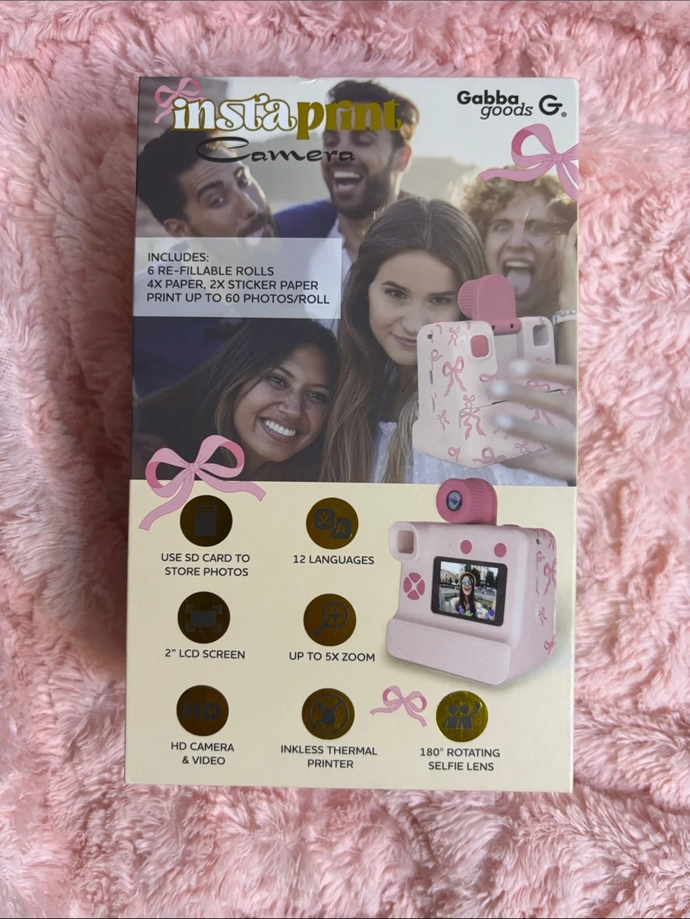 Gabba Goods Instaprint Camera - Pink Instant Print Webcam